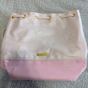 LIMITED EDITION Juicy Couture Drawstring Bag Pink/White
